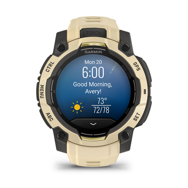 Instinct® 3 – 45 mm, AMOLED, Citrine mit Citrine Armband – Garmin