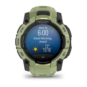 Instinct® 3 – 50 mm, AMOLED, Fern Green mit Fern Green Armband – Garmin