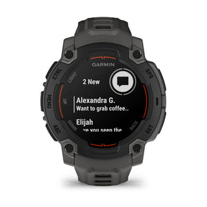 Instinct® E – 45 mm, Schwarz mit Charcoal-Armband – Garmin