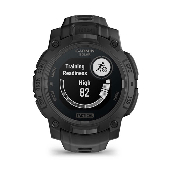 Instinct® 3 – 45 mm, Solar, Tactical Edition, Schwarz mit schwarzem Armband – Garmin