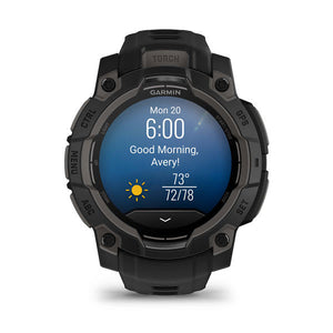 Instinct® 3 – 45 mm, AMOLED, Schwarz mit schwarzem Armband – Garmin