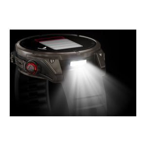 fēnix® 8 Pro – 47 mm, AMOLED, Sapphire, Titan mit Silikonarmband in Graphite/Schwarz – Garmin