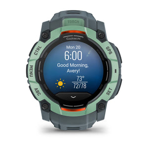Instinct® 3 – 50 mm, AMOLED, Neotropic mit Twilight Armband – Garmin