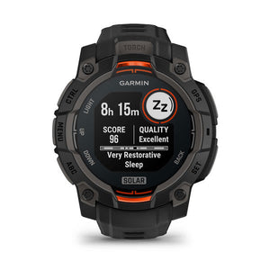Instinct® 3 – 45 mm, Solar, Schwarz mit schwarzem Armband – Garmin