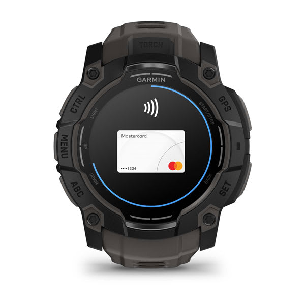 Instinct® 3 – 50 mm, AMOLED, Schwarz Mit Charcoal Riemen – Garmin
