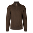 Pinetræ Halv Lynlås Sweater - Dark Brown