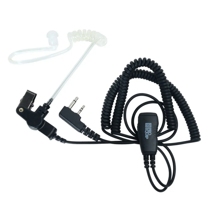 PRO-P180LA Mini-Mikrofon mit PTT und Ohrhörer mit Luftschlauch - ProEquip