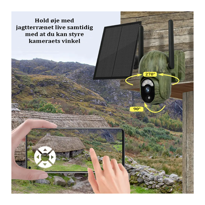 Live - Panorama-Wildkamera inkl. Solarzelle + App-Steuerung