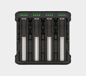 Handy C4 Pro Ladegerät 4 Kanäle / LED-Anzeige / Eingang 5V USB 3.1 Typ-C / Ausgang 4x1A / Powerbank 2x2,5A / für IMR/Li-Ion, Ni-MH, Ni-Cd - Armytek