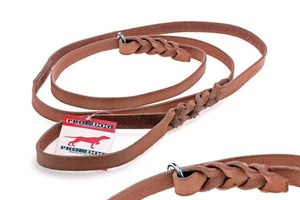 Lederleine mit Geflecht - PROF DOG