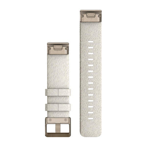 QuickFit® 20 Uhrenarmbänder, Crememeliert Nylon, Cream Gold Hardware – Garmin