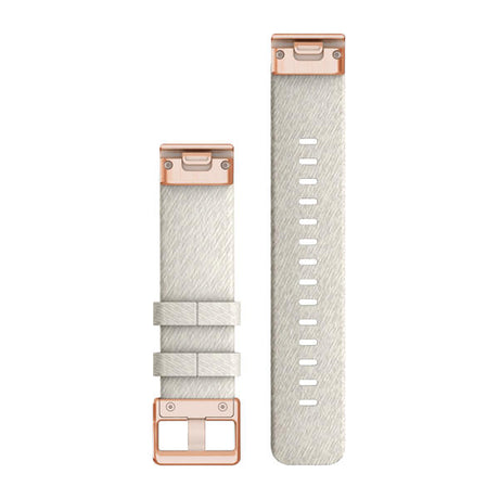 QuickFit® 20 Uhrenarmbänder, Crememeliertes Nylon, Roségoldfarbene Hardware – Garmin