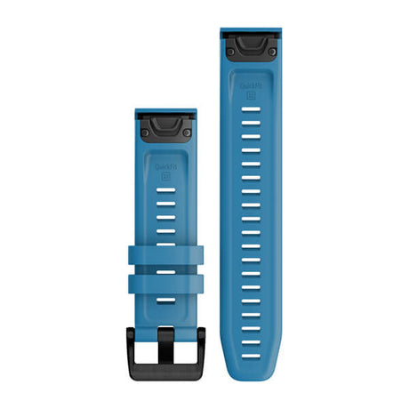 QuickFit® 22 Uhrenarmbänder, Cirrus Blue, Schwarze Edelstahl-Hardware – Garmin