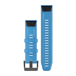 QuickFit® 22 Uhrenarmbänder, Cyan Blue Silikon – Garmin