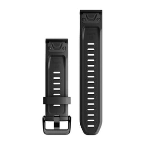 QuickFit® 20 Uhrenarmbänder, Schwarzes Silikon – Garmin