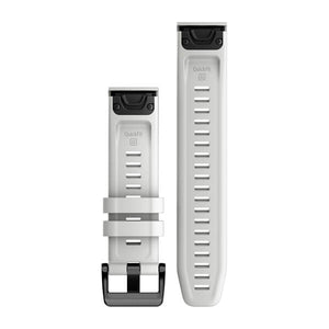 QuickFit® 22 Uhrenarmbänder, Carrara White Silikon – Garmin