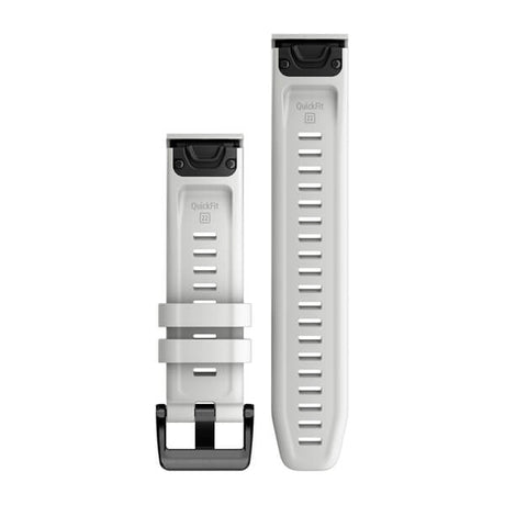 QuickFit® 22 Uhrenarmbänder, Carrara White Silikon – Garmin