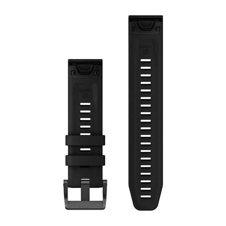 QuickFit® 22 Armbänder, Schwarz Silikon (Taucher-Set mit 3 Teilen) – Garmin