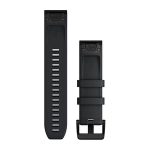 QuickFit® 22 Uhrenarmbänder, Schwarz, Schwarze Beschläge aus Edelstahl – Garmin
