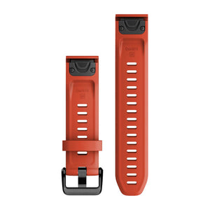 QuickFit® 20 Uhrenarmbänder, Flame Red Silikon – Garmin