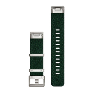 QuickFit® 22 Uhrenarmbänder, Jacquardgewebtes Nylonarmband – Pine Green – Garmin