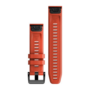 QuickFit® 22 Uhrenarmbänder, Flame Red Silikon – Garmin