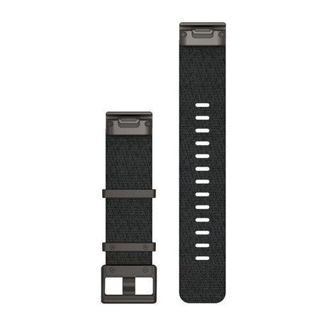 QuickFit® 22 Uhrenarmbänder, Jacquardgewebtes Nylonarmband – Schwarz Meliert – Garmin