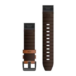 QuickFit® 22 Uhrenarmbänder, Chestnut Leder – Garmin