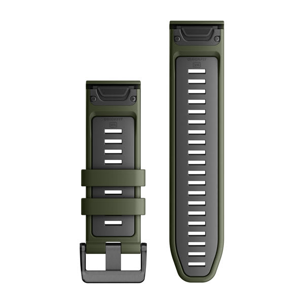 QuickFit® 26 Uhrenarmbänder, Moss/Graphite Silikon – Garmin
