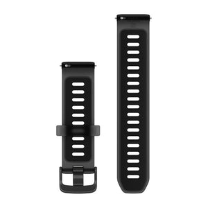 Quick Release-Armbänder (20 mm), Transparent Schwarz/Schwarz mit Slate-Hardware – Garmin
