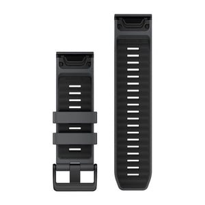 QuickFit® 26 Armbänder Slate Grey/Schwarz Silikon – Garmin