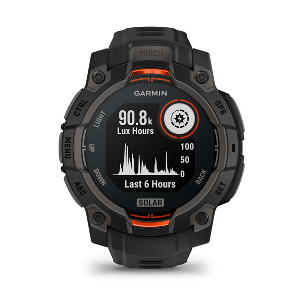 Instinct® 3 – 45 mm, Solar, Schwarz mit schwarzem Armband – Garmin