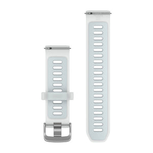 Quick Release-Armbänder (20 mm), Transparent Whitestone/Cloud Blue mit Silberfarbener Hardware – Garmin