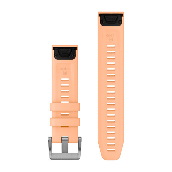 QuickFit® 22 Armbänder, Silikon in Shell Pink (Taucher-Set mit 3 Teilen) – Garmin