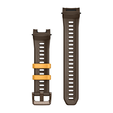 22-mm-Armbänder (Instinct® 3 - 45 mm/Instinct Crossover AMOLED), Cocoa Silikon mit Metallschließe – Garmin