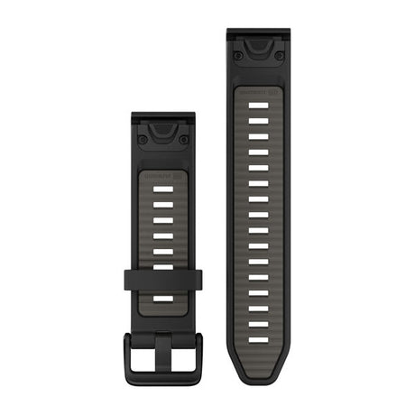 QuickFit® 20 Armbänder, Schwarz/Pebble Grey Silikon – Garmin
