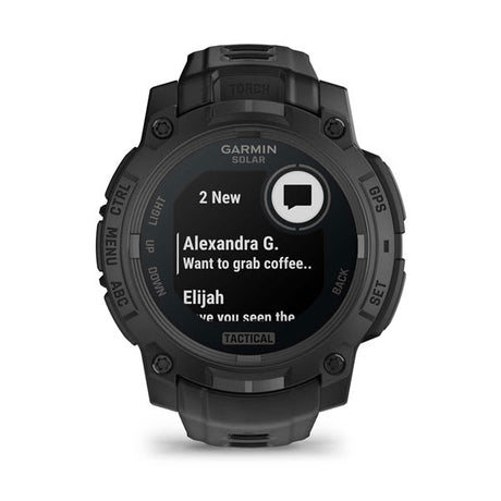 Instinct® 3 – 45 mm, Solar, Tactical Edition, Schwarz mit schwarzem Armband – Garmin
