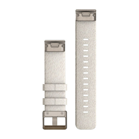 QuickFit® 20 Uhrenarmbänder, Creme meliert Nylon, Soft Gold Hardware – Garmin