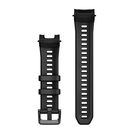 22-mm-Armbänder (Instinct® 3 - 45 mm/Instinct Crossover AMOLED), Schwarzes Silikon mit Metallschnalle – Garmin