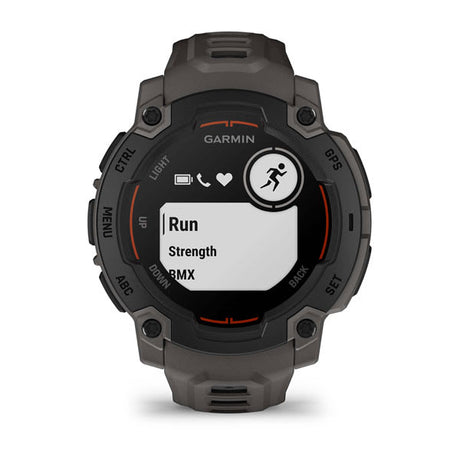 Instinct® E – 45 mm, Schwarz mit Charcoal-Armband – Garmin