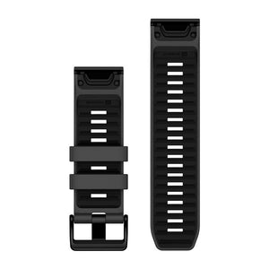 QuickFit® 26 Armbänder, Graphite/Schwarz Silikon – Garmin