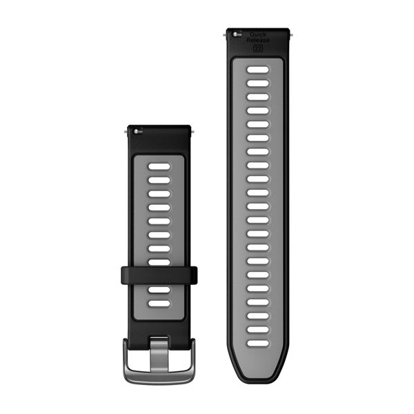 Quick Release Armbänder (22 mm), Schwarz/Powder Grey, Slate Hardware – Garmin