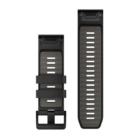 QuickFit® 26 Armbänder Schwarz/Pebble Grey Silikon – Garmin