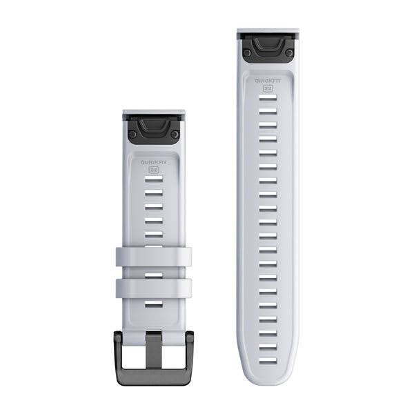 Quickfit 22 mm Uhrenarmbänder, Whitestone Silikon – Garmin