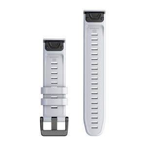 Quickfit 22 mm Uhrenarmbänder, Whitestone Silikon – Garmin