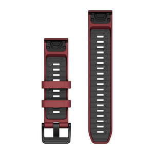QuickFit® 22 Armbänder, Marsala/Graphite Silikon – Garmin
