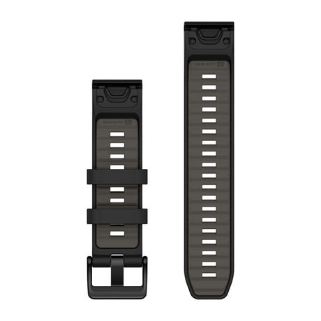 QuickFit® 22-Armbänder, Schwarz/Pebble Grey Silikon – Garmin