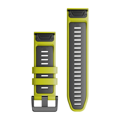 QuickFit® 26 Uhrenarmbänder, Electric Lime/Graphite Silikon – Garmin