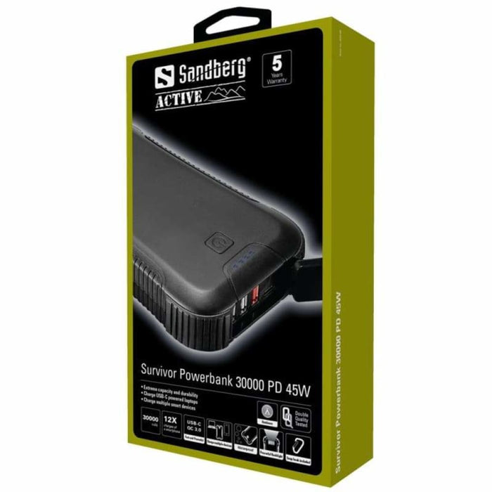 Active Survivor 30000 mAh Powerbank - Sandberg