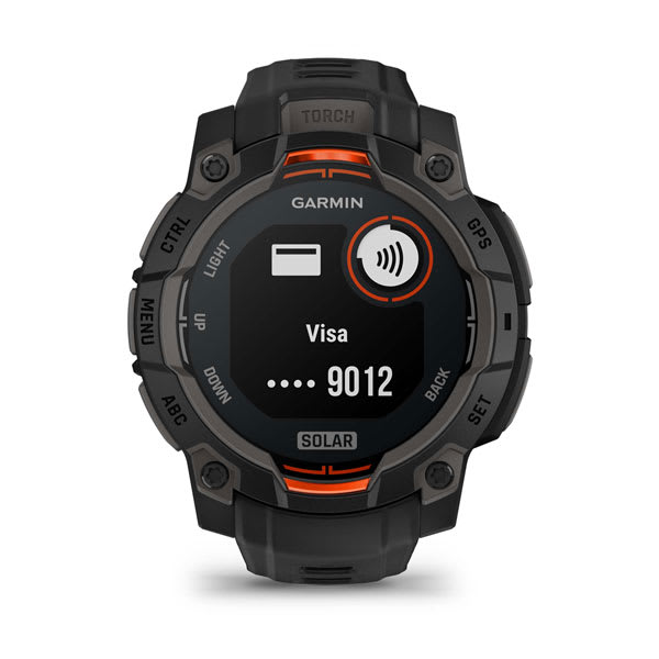 Instinct® 3 – 45 mm, Solar, Schwarz mit schwarzem Armband – Garmin